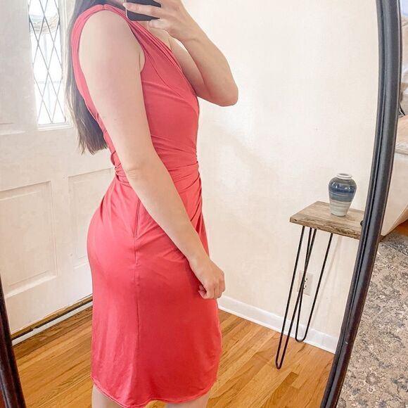 Tadashi Shoji Ruched Side Knot Cocktail Dress S - Picture 4 of 9